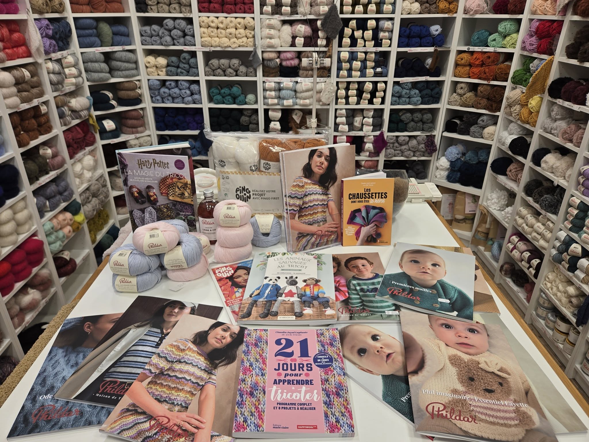 Table de présentation et pelotes