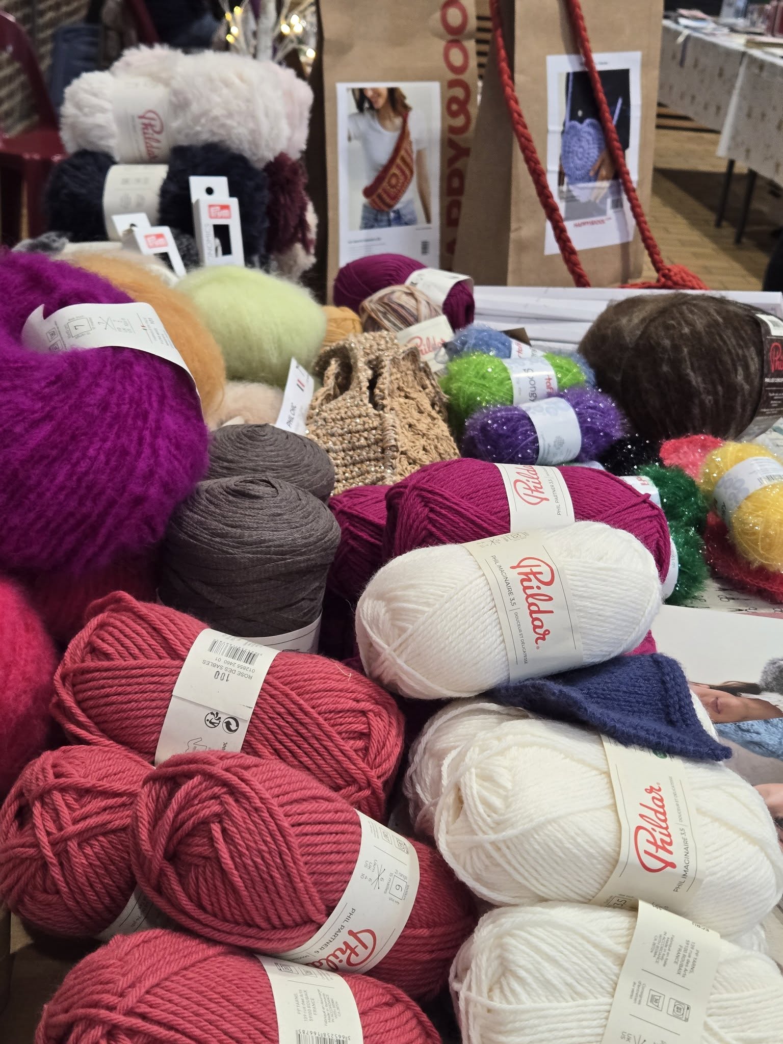 Sélection de pelotes de laine